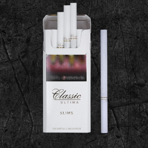 Сигареты Классик Белый Ультима Слим (Classic Ultima Slims 100mm)